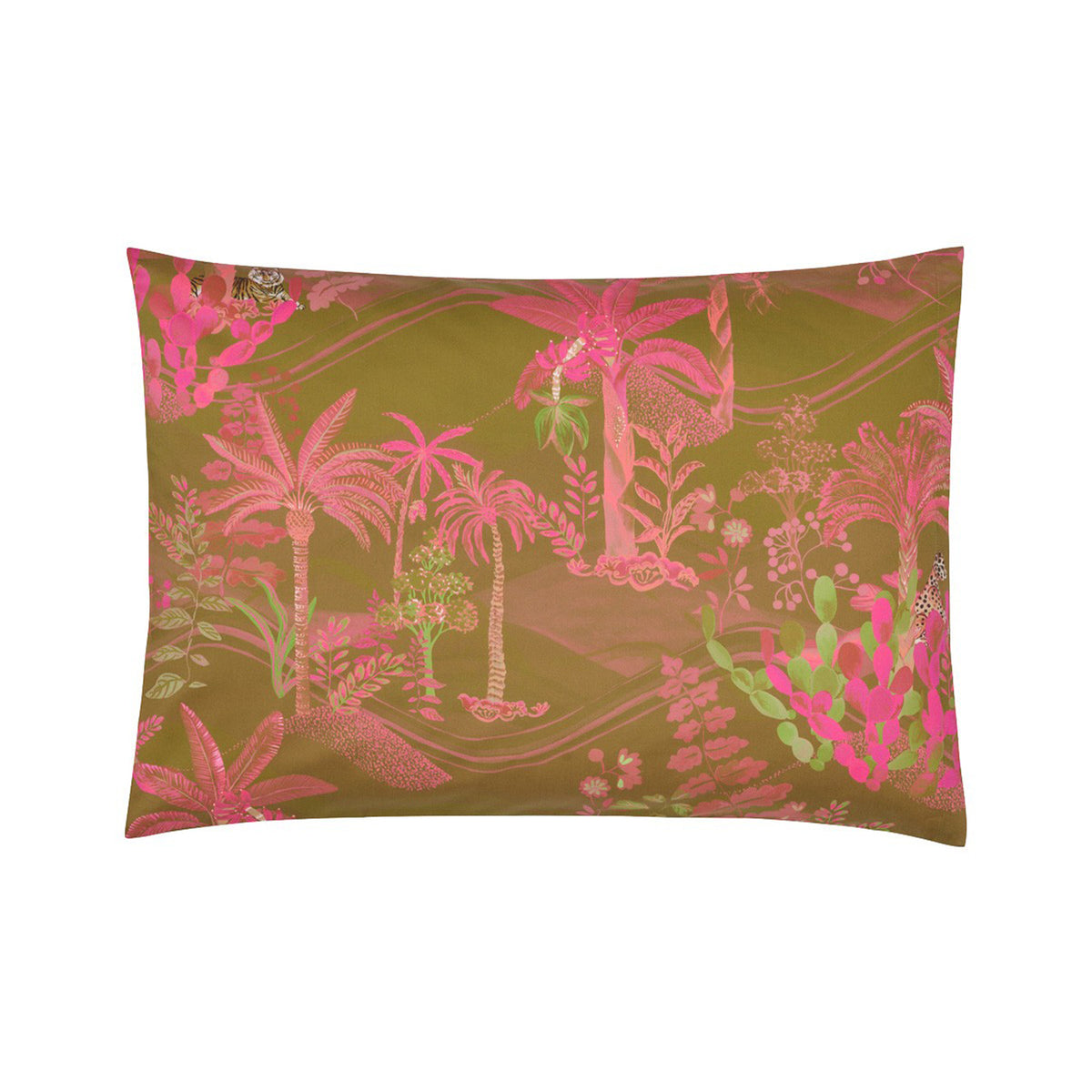 Christian_Fischbacher Oasis Kissenbezug länglich in der Farbe Senf-Pink