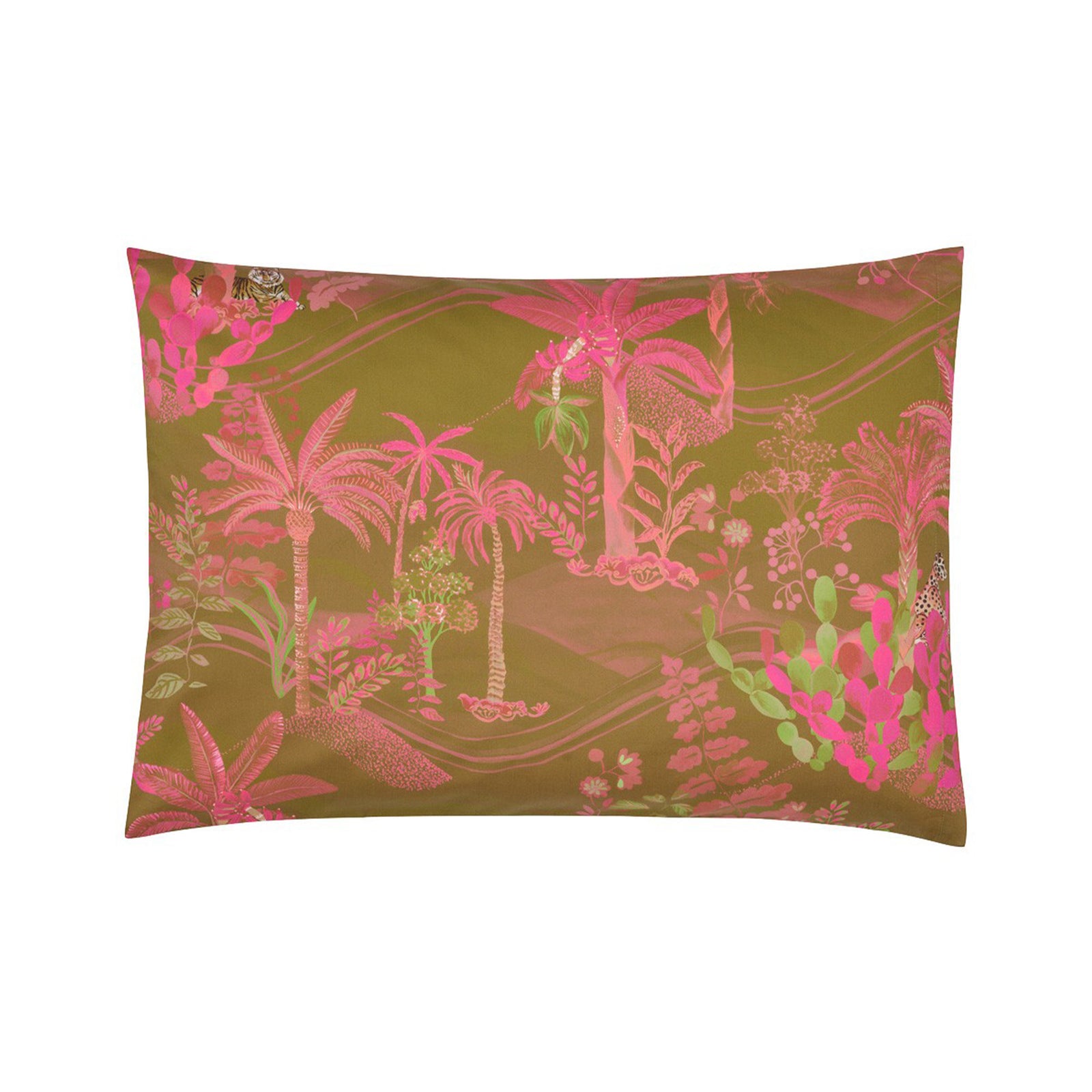 Christian_Fischbacher Oasis Kissenbezug in der Farbe Senf-Pink