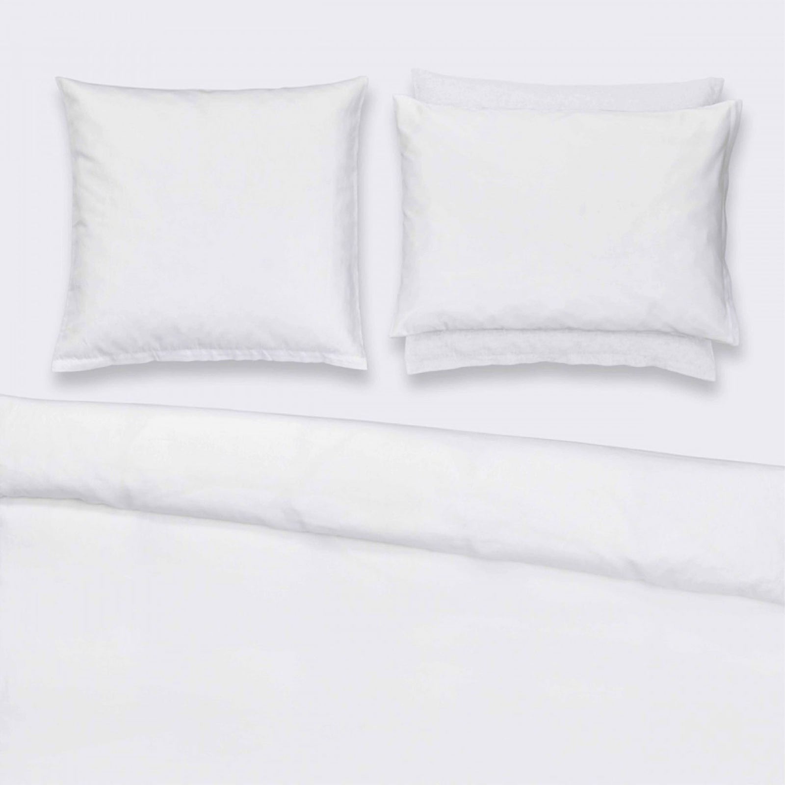 Satin Uni Kissenbezug Weiss