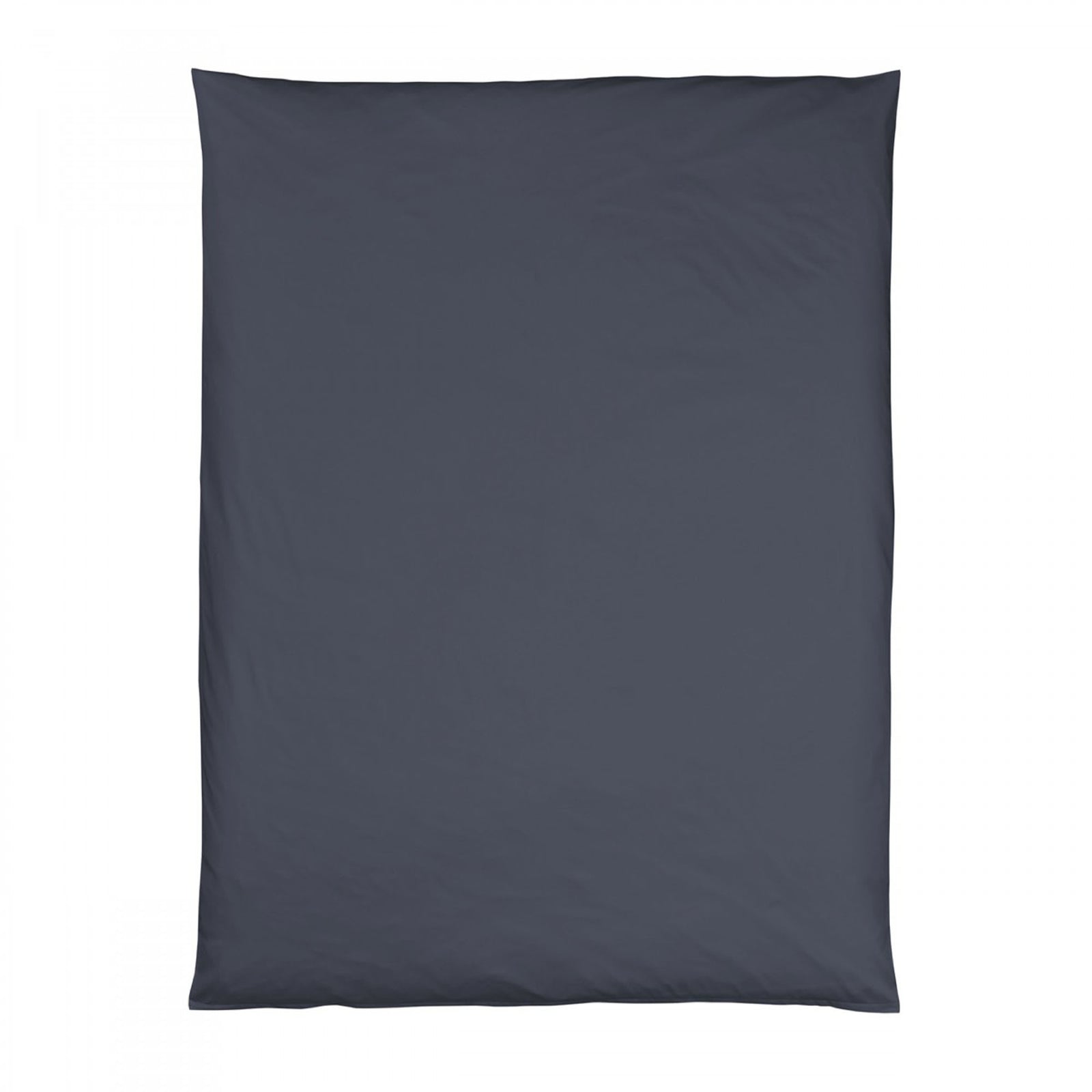 Satin Uni Bettbezug Anthracit